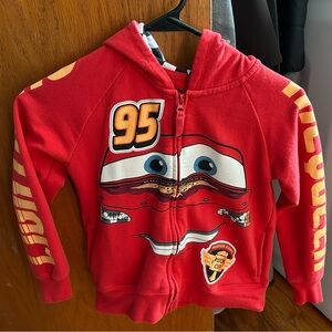 Boys Disney Pixar Lightening McQueen Zip up Hoodie